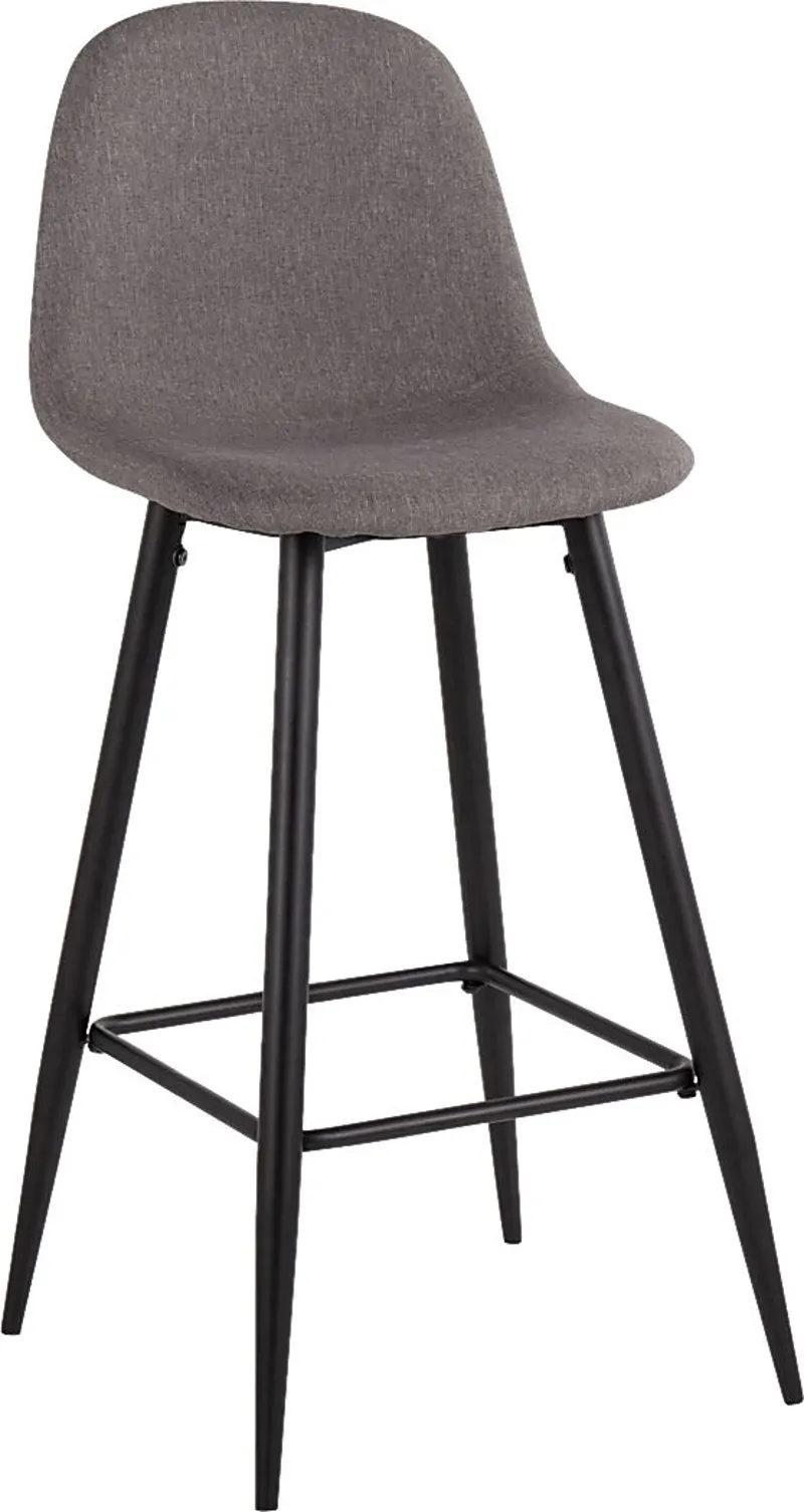 Faye Lane I Charcoal Barstool, Set of 2