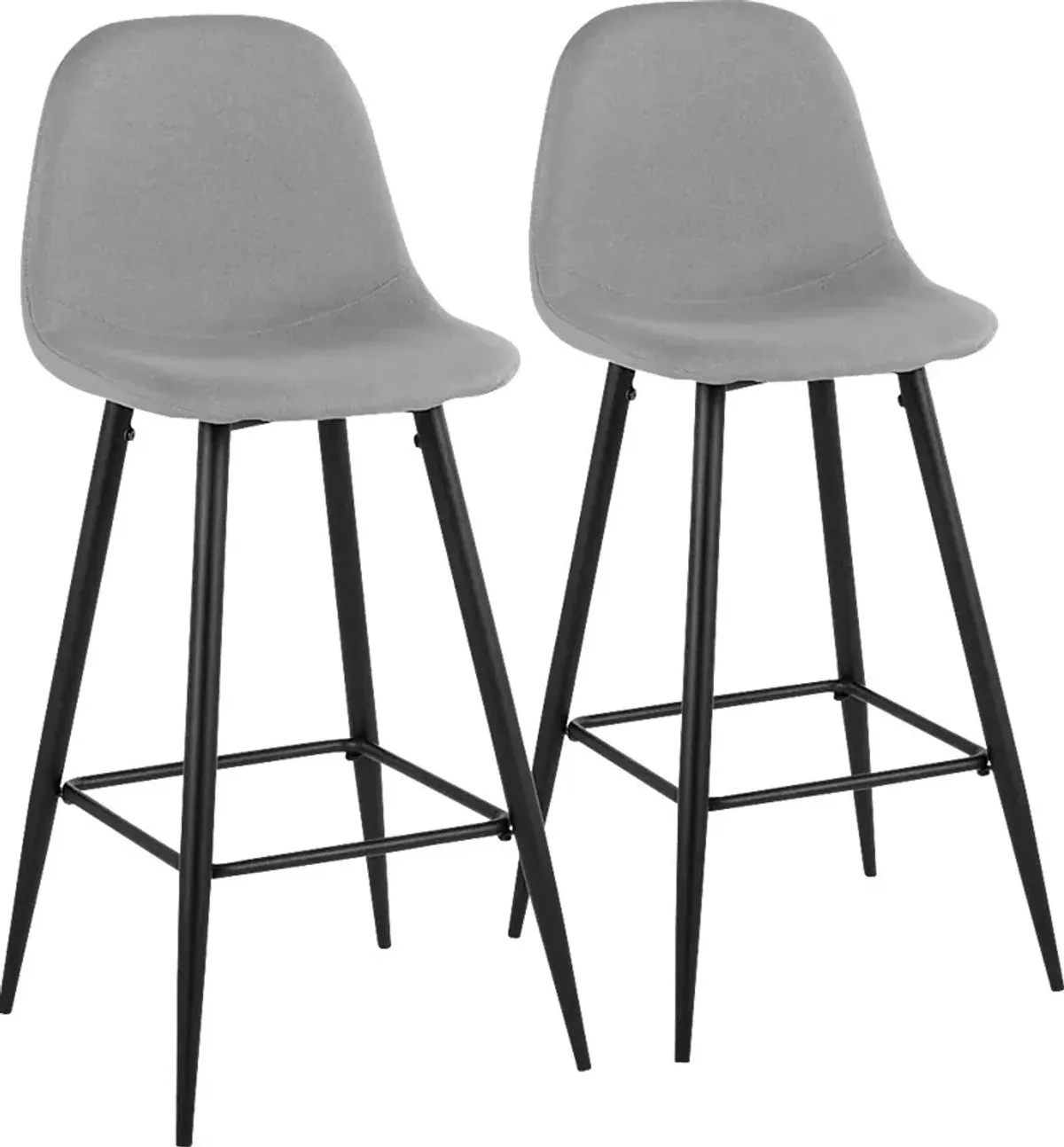 Faye Lane I Light Gray Barstool, Set of 2