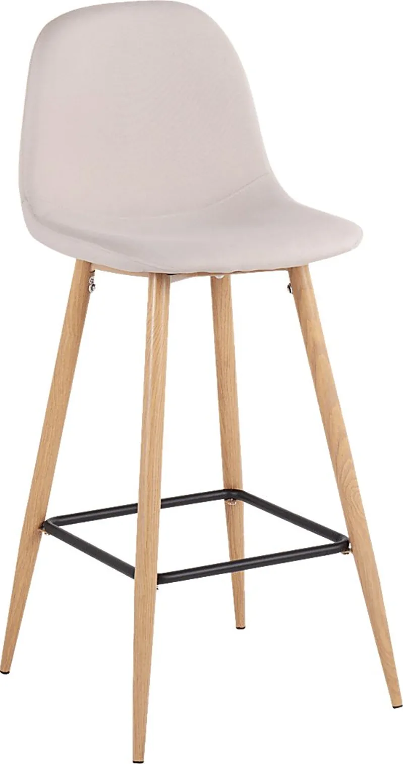 Faye Lane II Beige Barstool, Set of 2