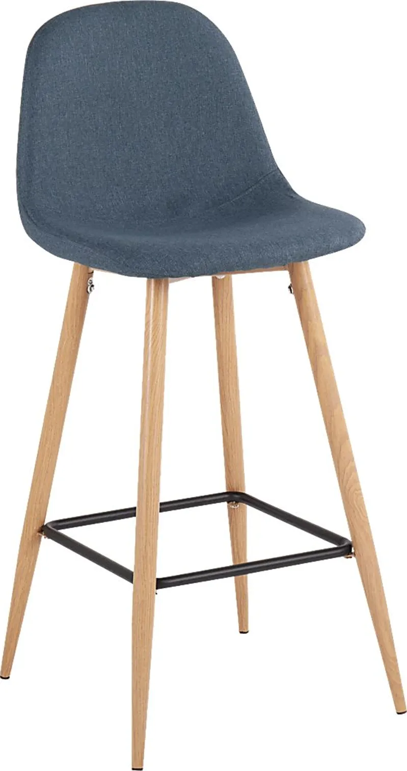 Faye Lane II Blue Barstools, Set of 2