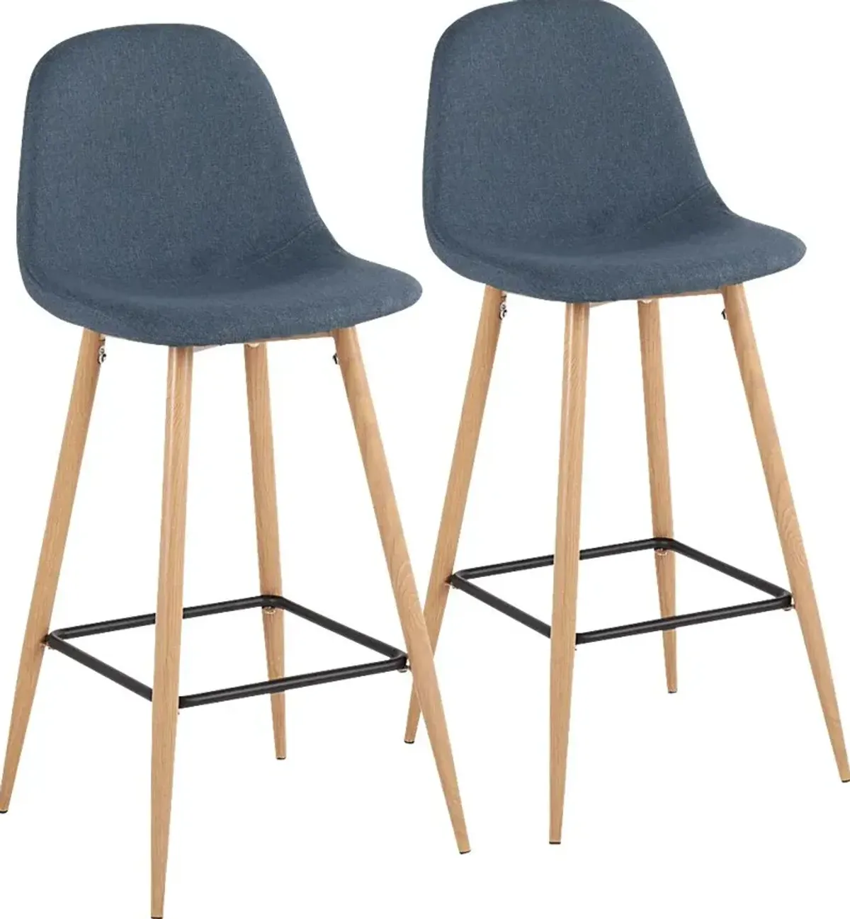 Faye Lane II Blue Barstools, Set of 2