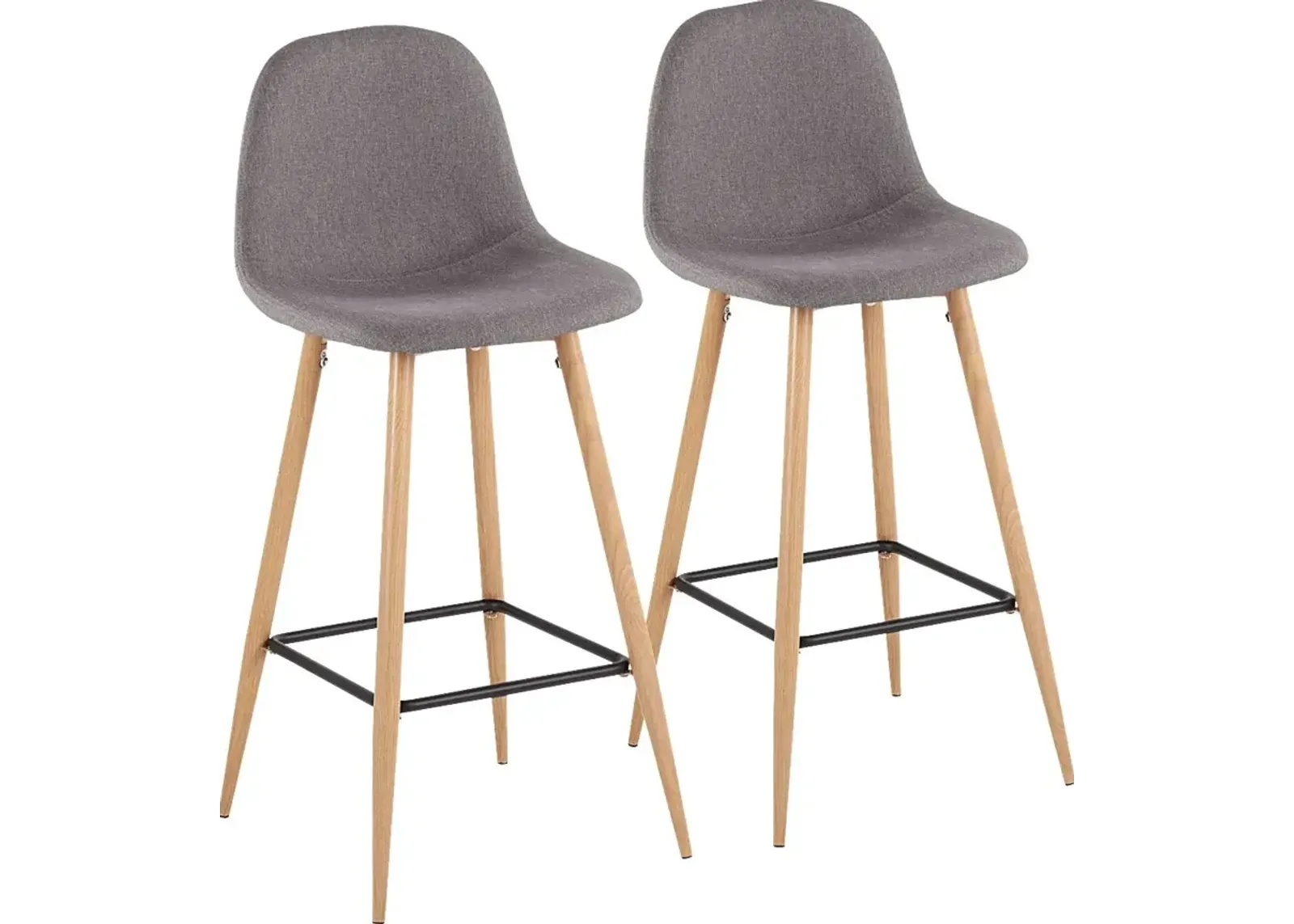 Faye Lane II Charcoal Barstool, Set of 2