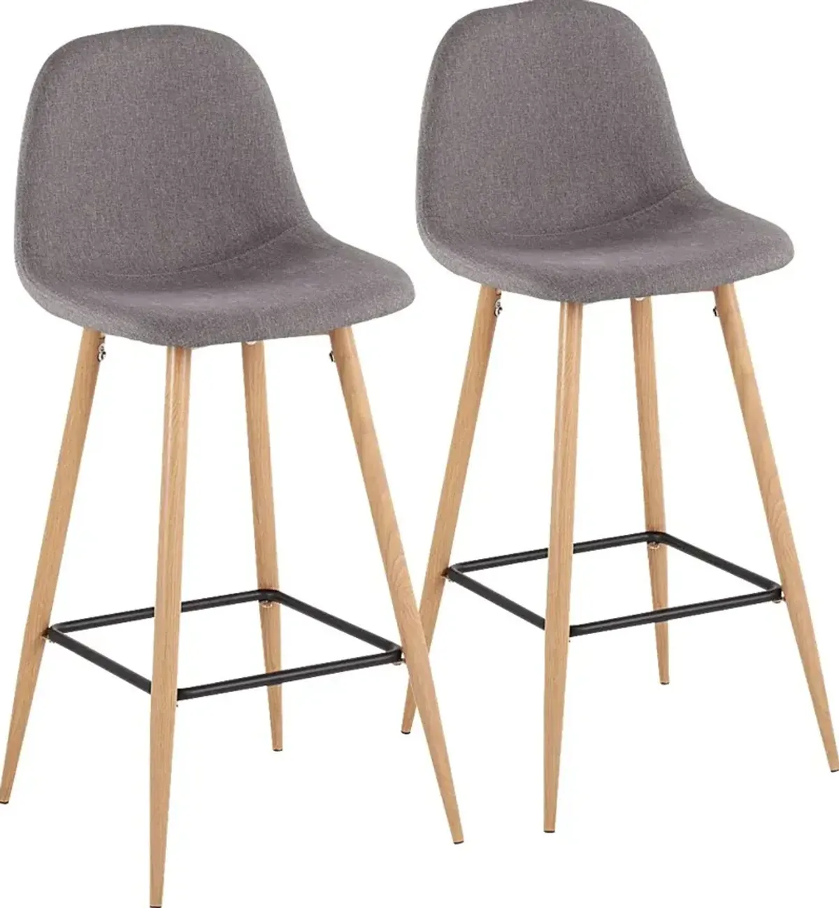 Faye Lane II Charcoal Barstool, Set of 2