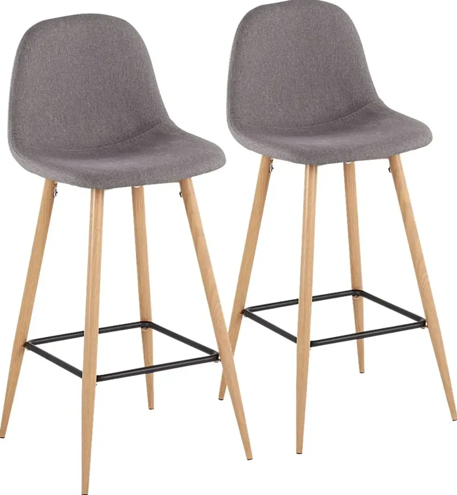 Faye Lane II Charcoal Barstool, Set of 2