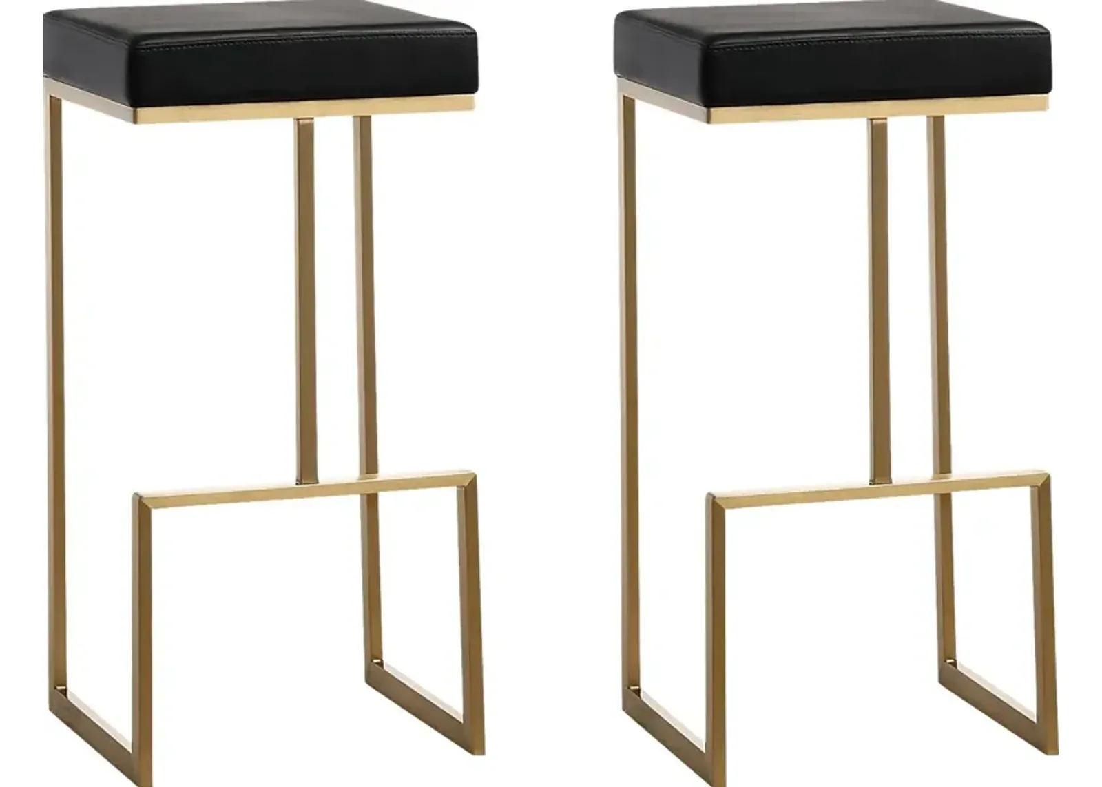 Isellan Black Barstool, Set of 2