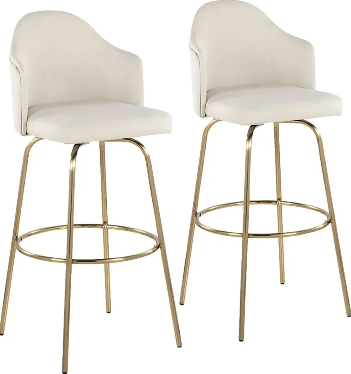 Enilla III Cream Barstool, Set of 2