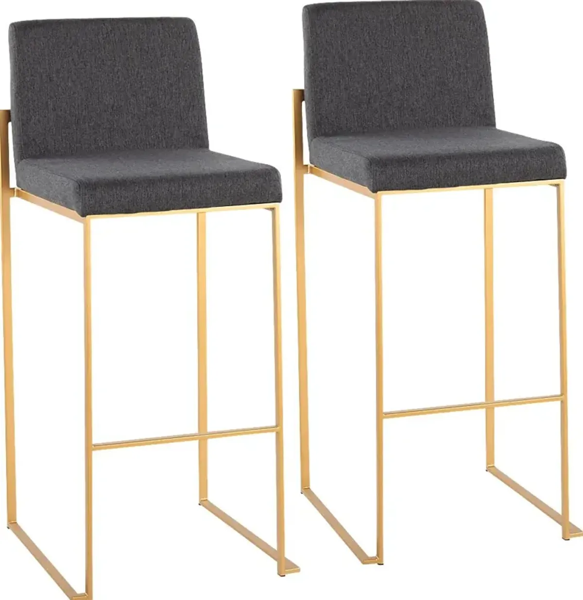 Arelane I Charcoal Barstool, Set of 2