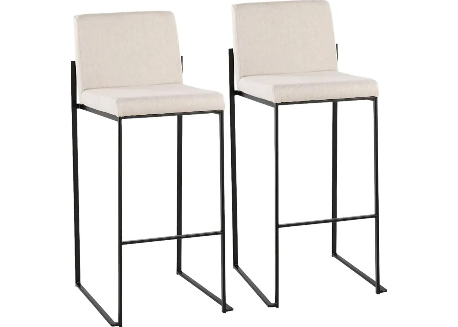 Arelane II Beige Barstool, Set of 2