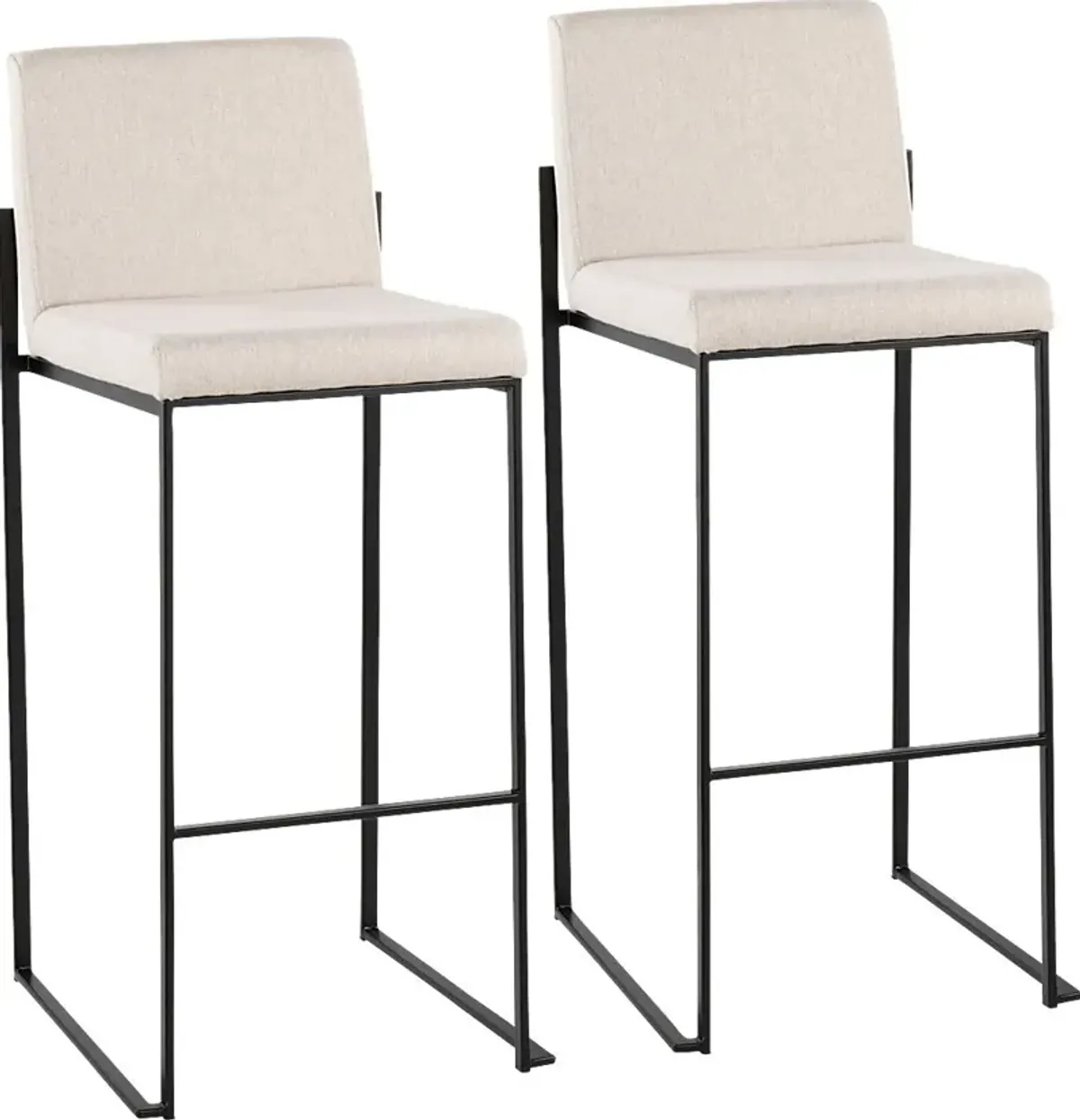 Arelane II Beige Barstool, Set of 2