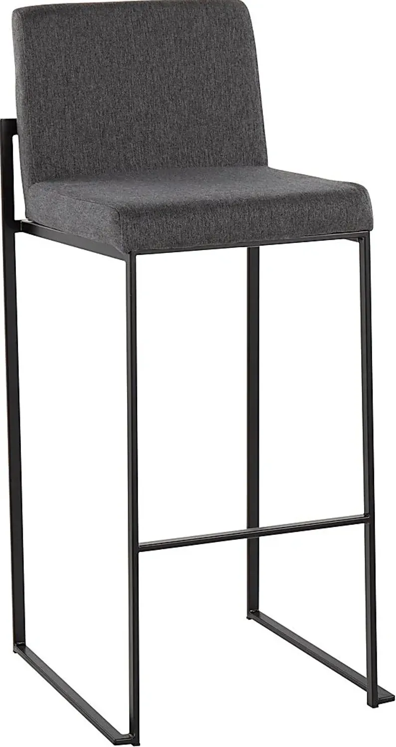 Arelane II Charcoal Barstool, Set of 2