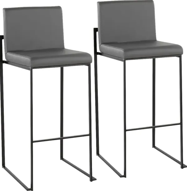 Arelane III Dark Gray Barstool, Set of 2