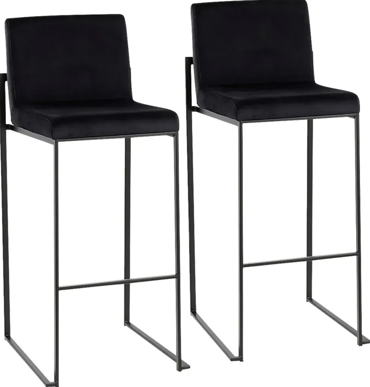 Arelane IV Black Barstool, Set of 2