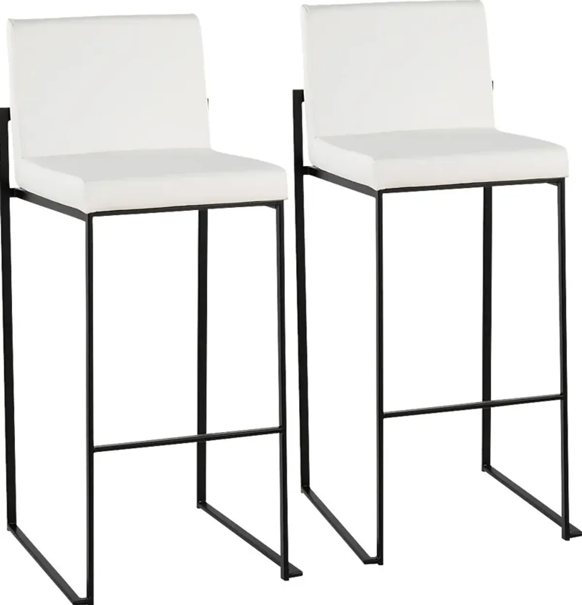 Arelane III White Barstool, Set of 2