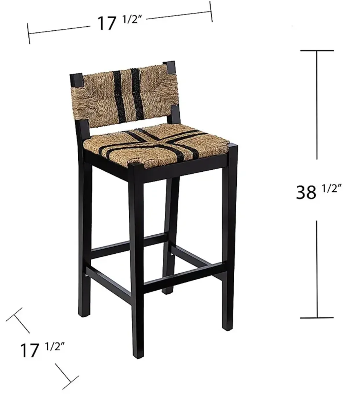 Cedarhurst Black Barstool, Set of 2