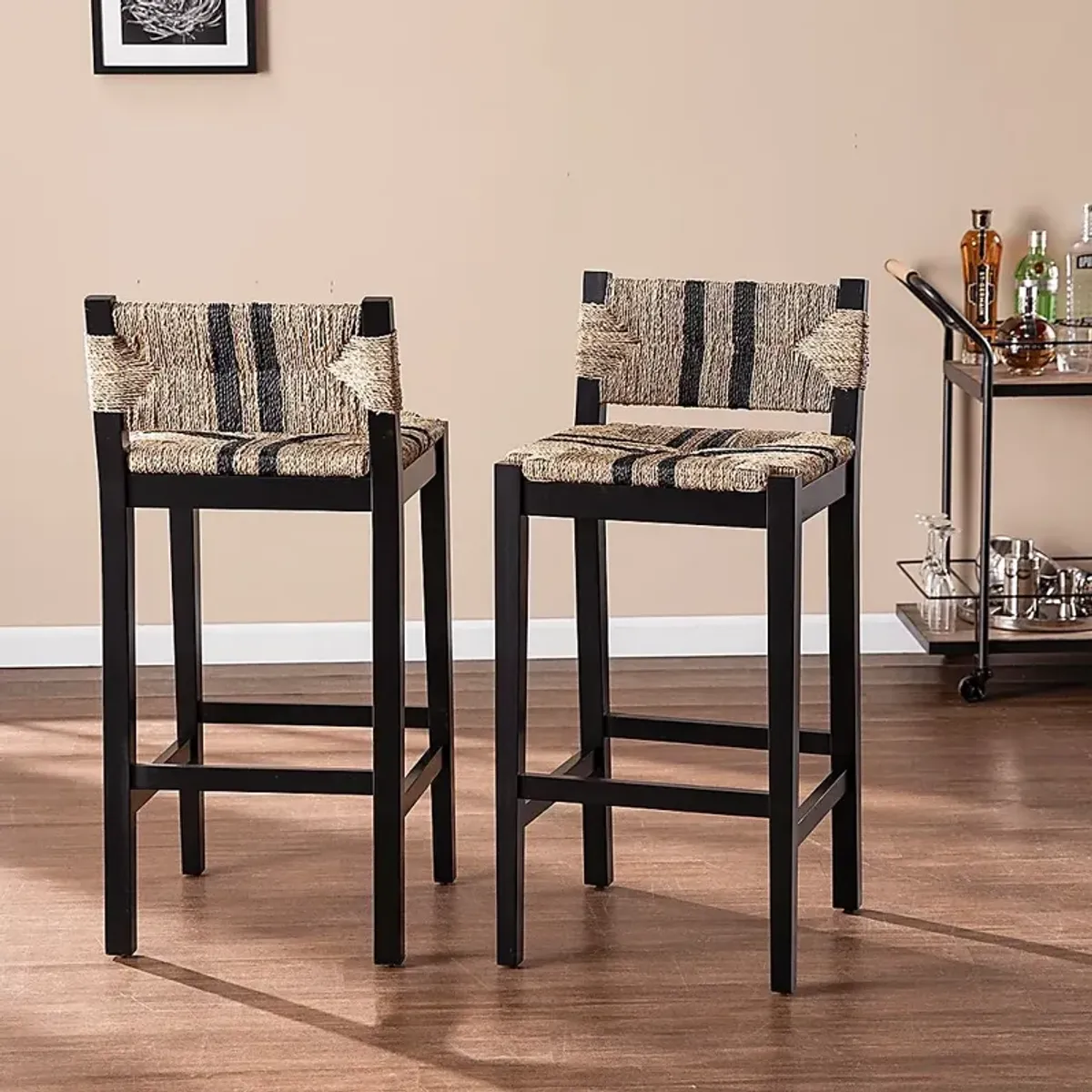 Cedarhurst Black Barstool, Set of 2