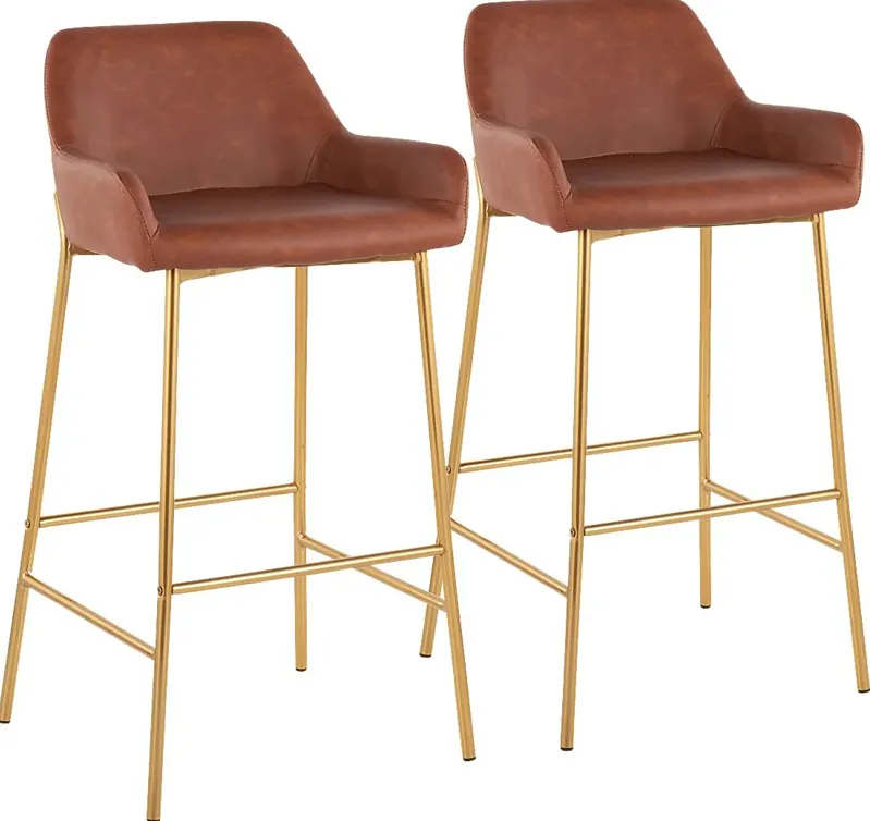 Rimcrest I Camel Barstool Set of 2