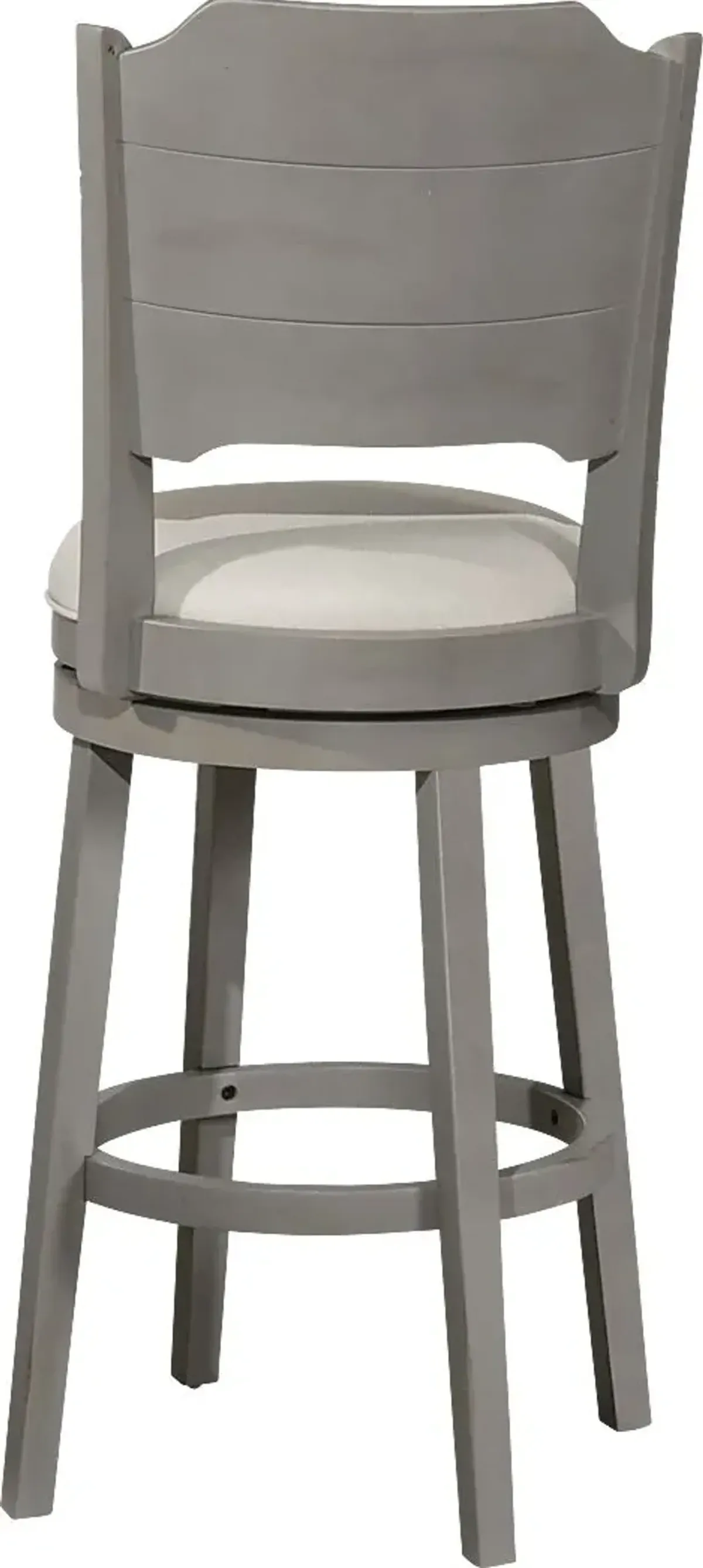 Manzanar Gray Swivel Barstool