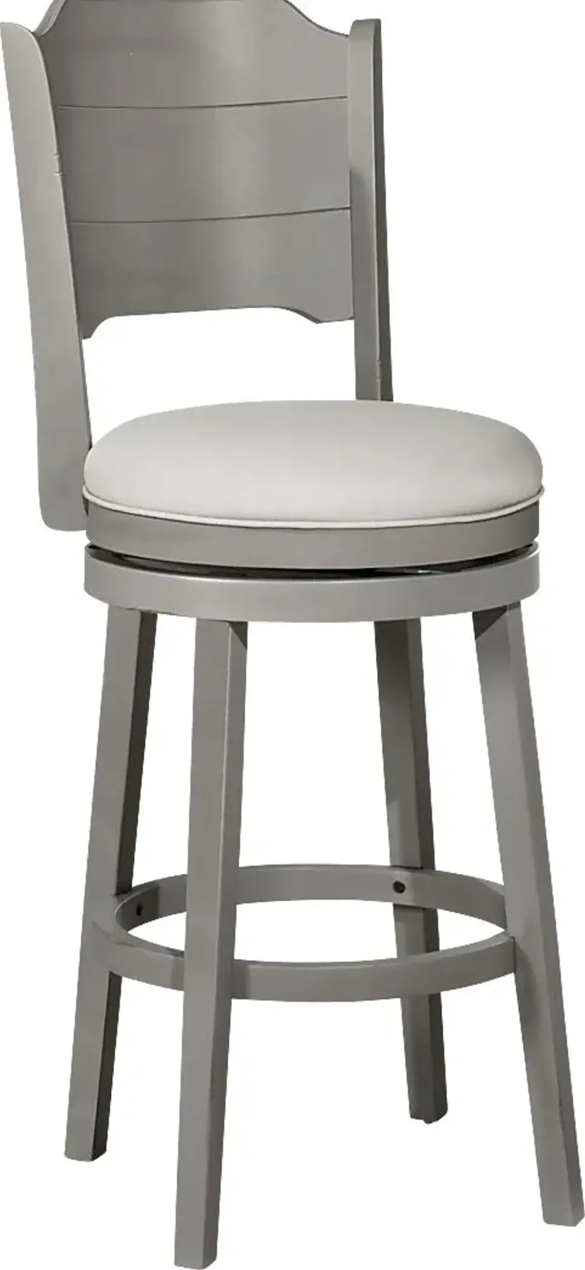 Manzanar Gray Swivel Barstool