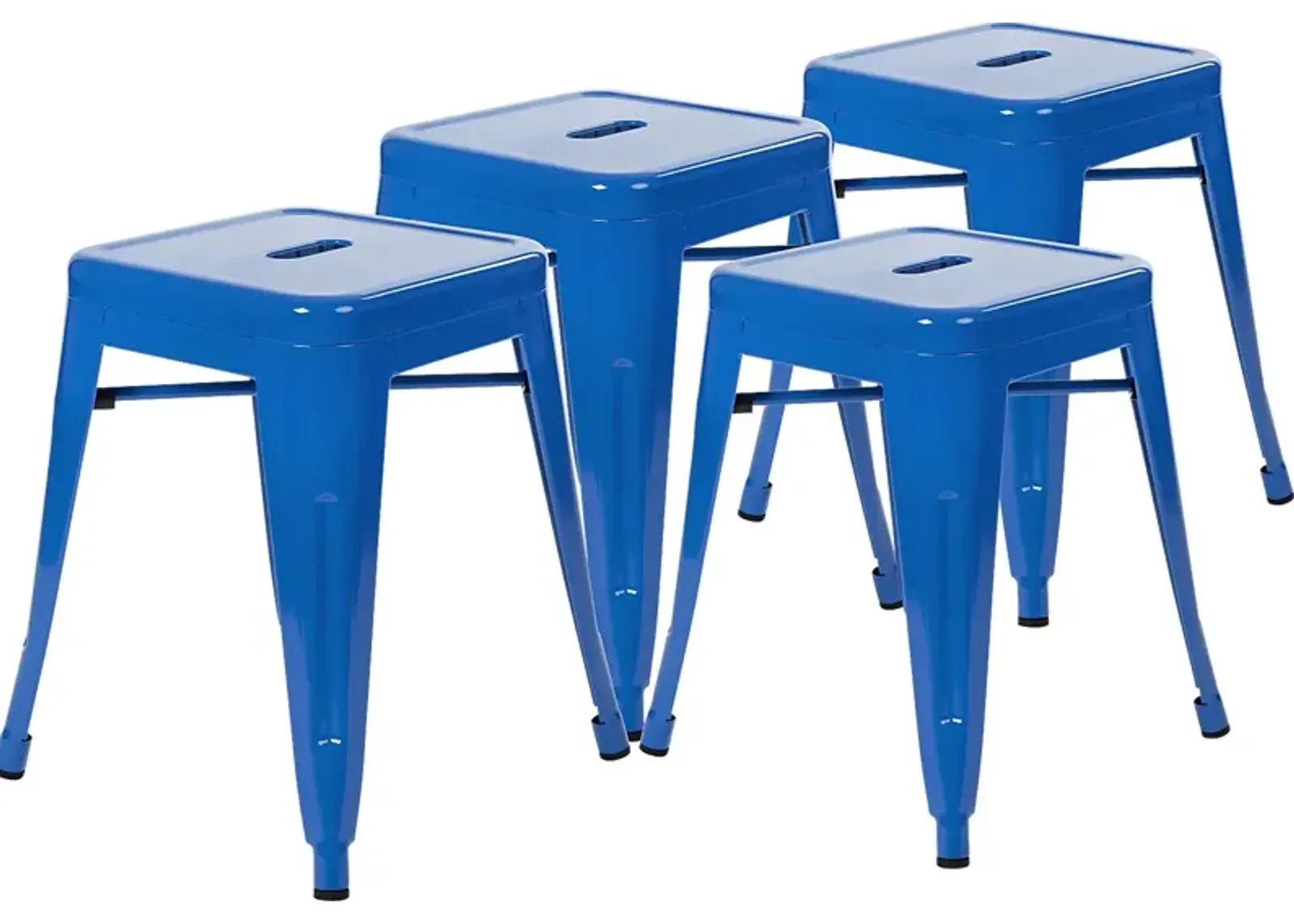 Pamelan Blue Dining Stool, Set of 4