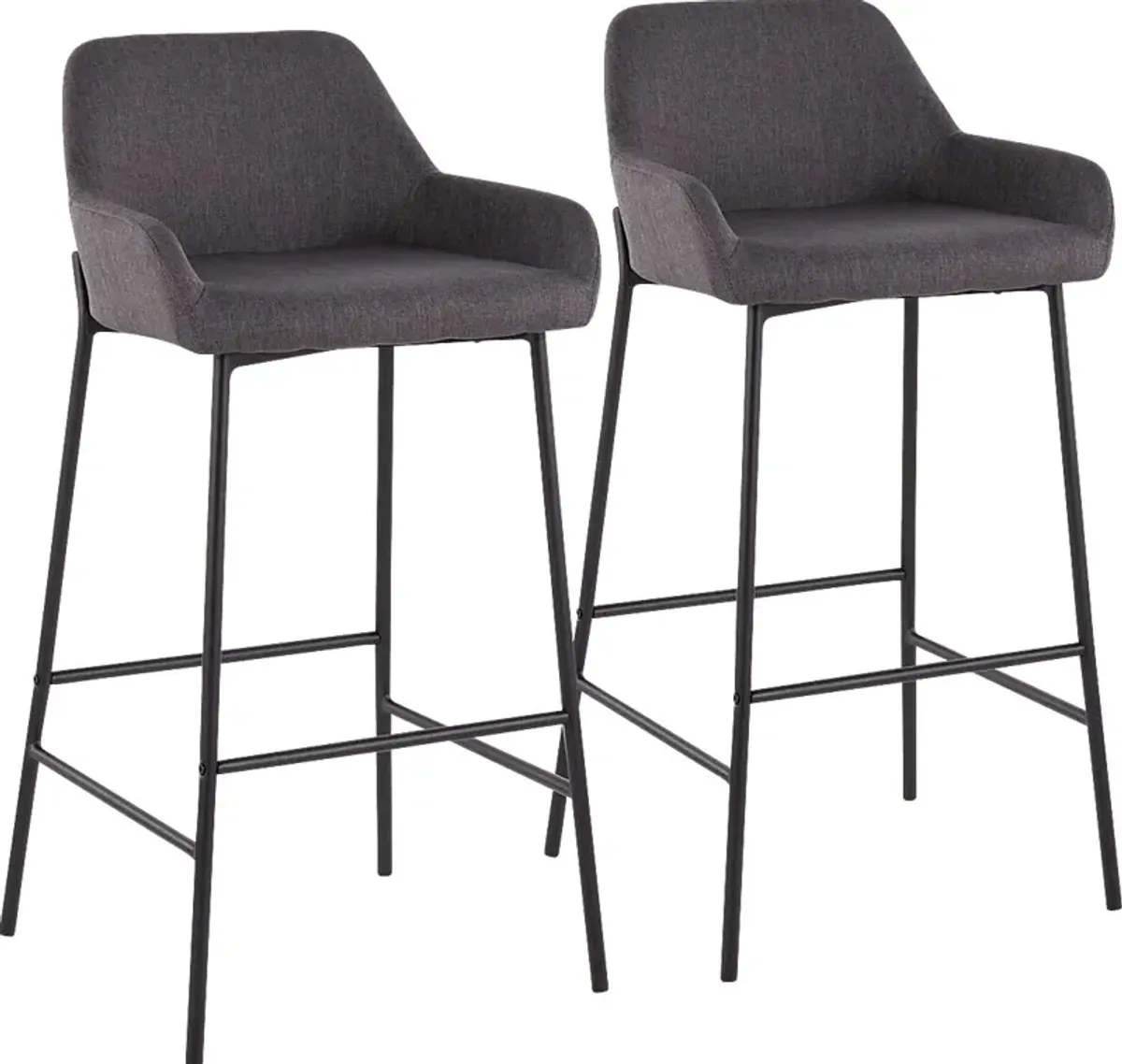 Rimcrest II Charcoal Barstool Set of 2