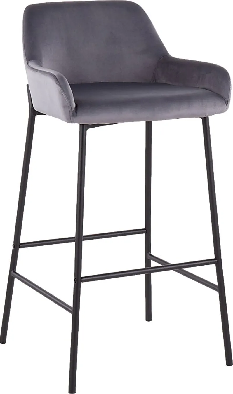 Rimcrest II Silver Barstool Set of 2