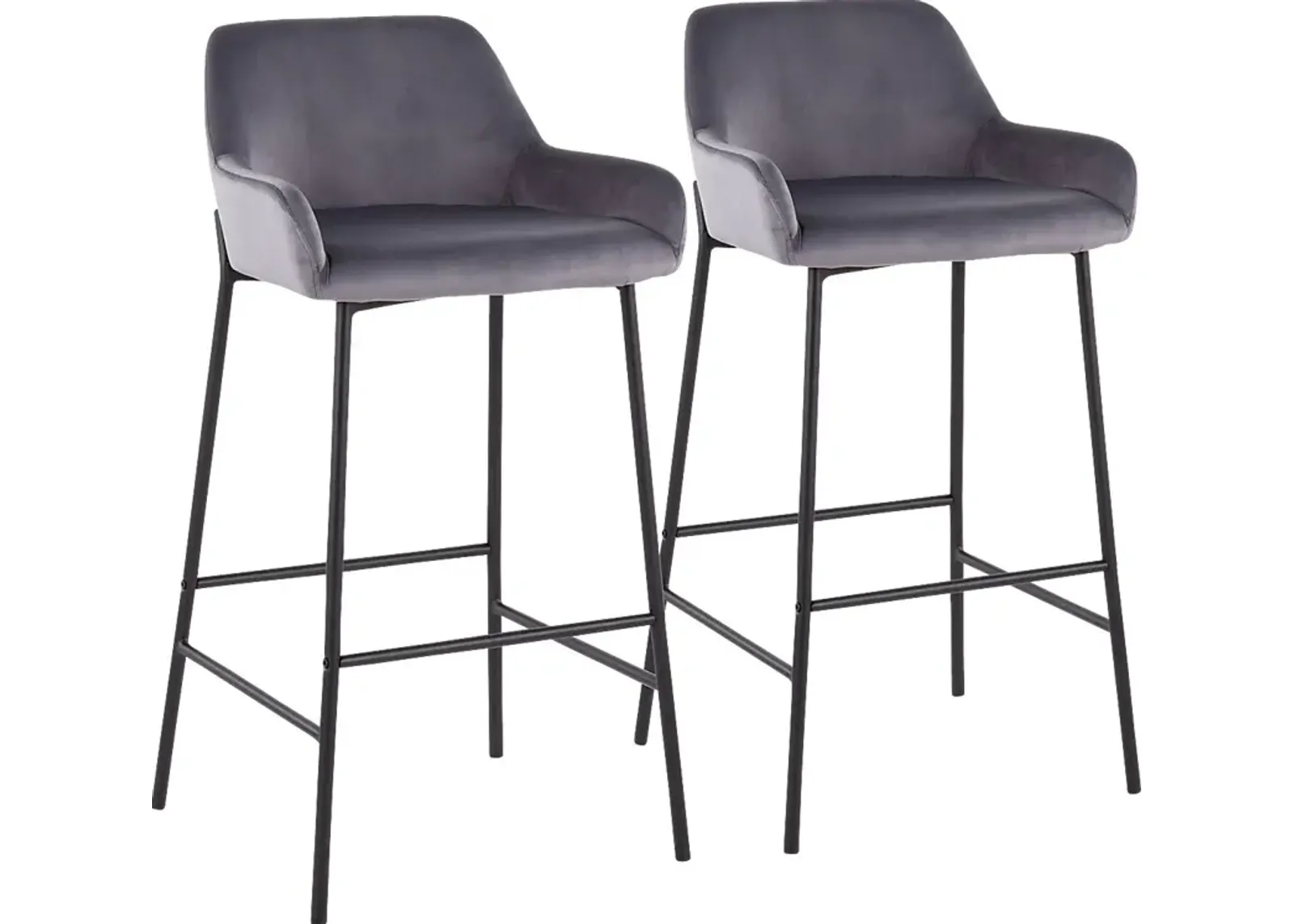 Rimcrest II Silver Barstool Set of 2