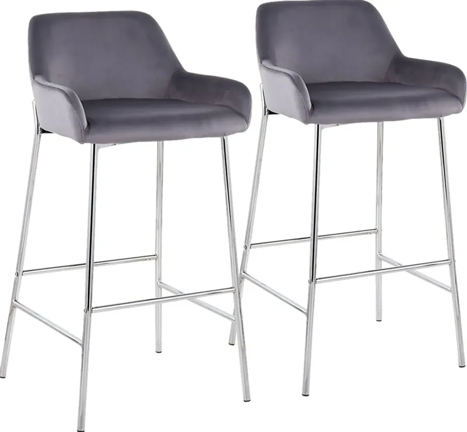 Rimcrest III Silver Barstool Set of 2