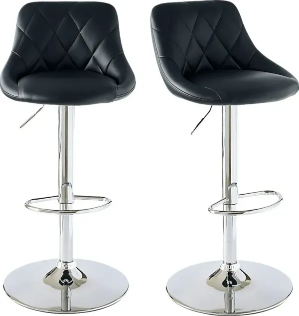 Trumball Black Bar Stool Set