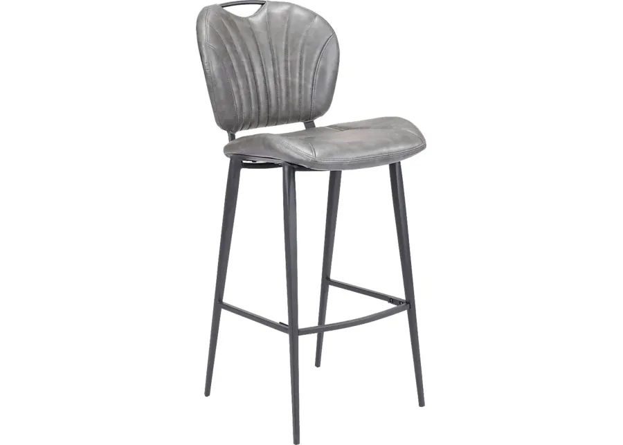 Bramerton Gray Bar Height Stool