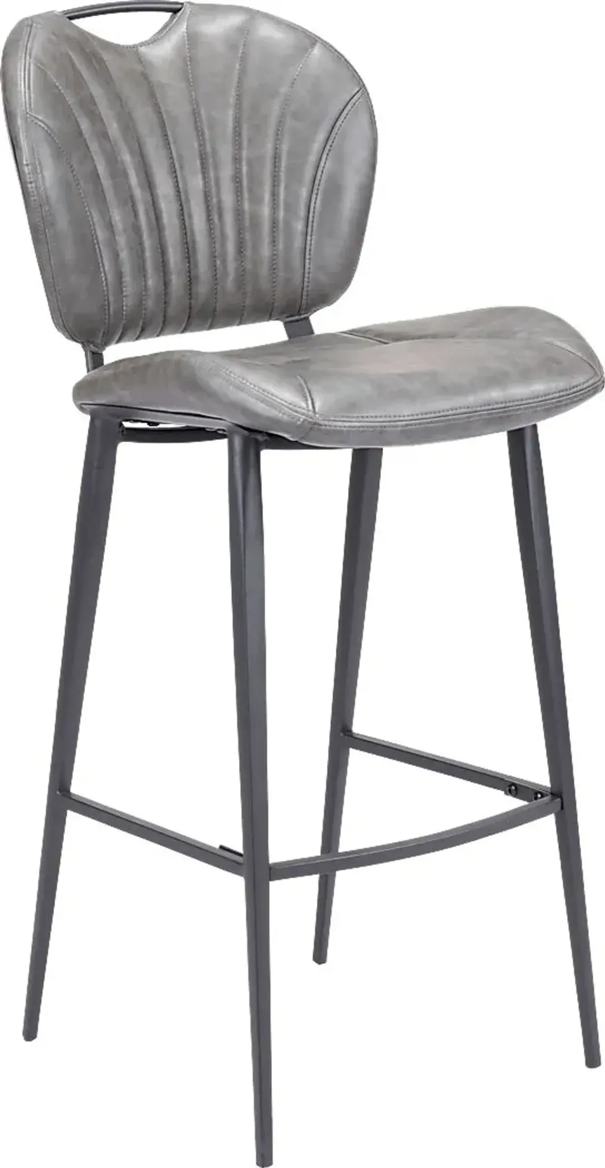 Bramerton Gray Bar Height Stool