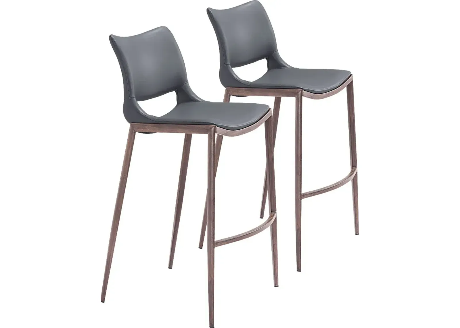 Brocton Gray Bar Height Stool, Set of 2