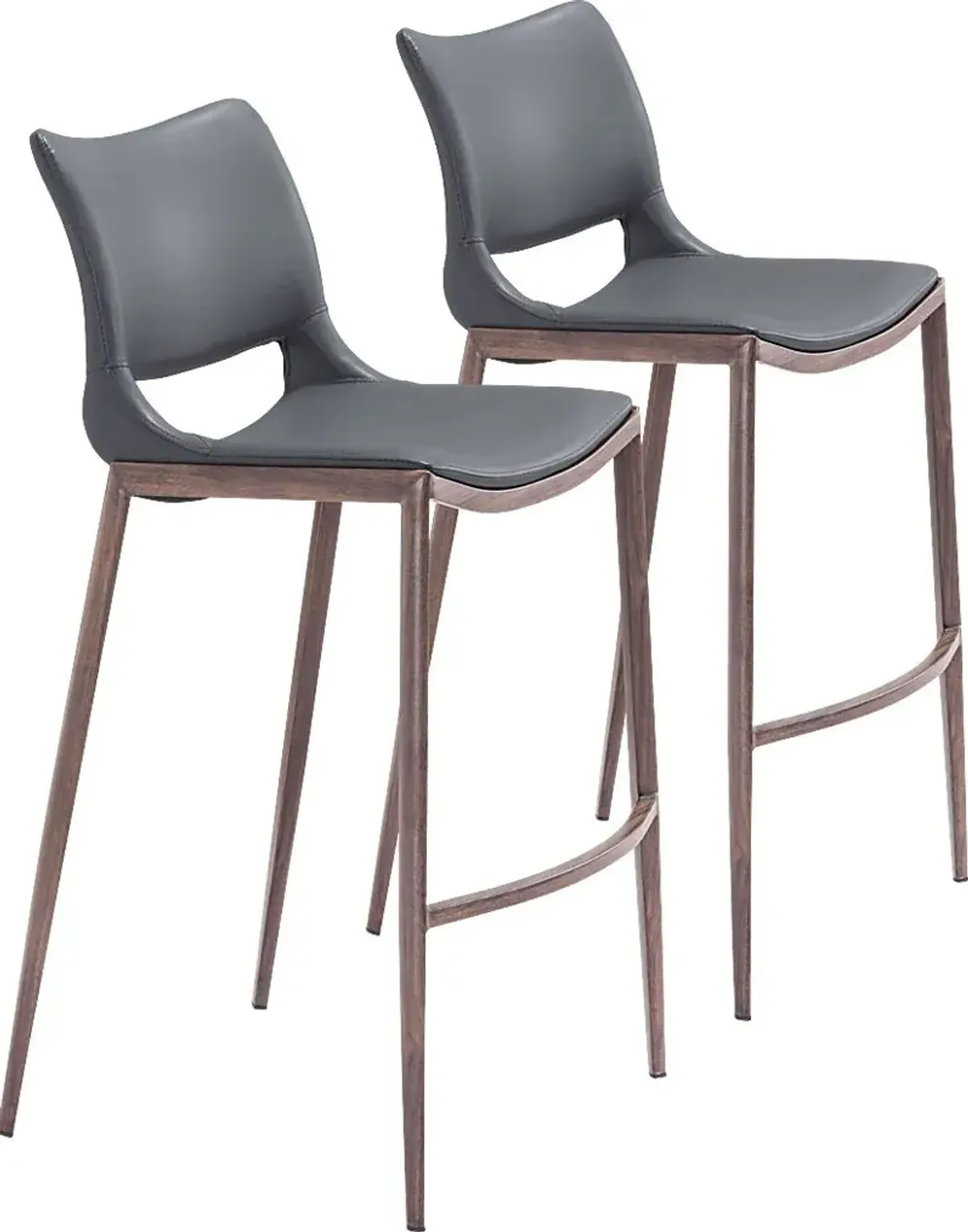 Brocton Gray Bar Height Stool, Set of 2