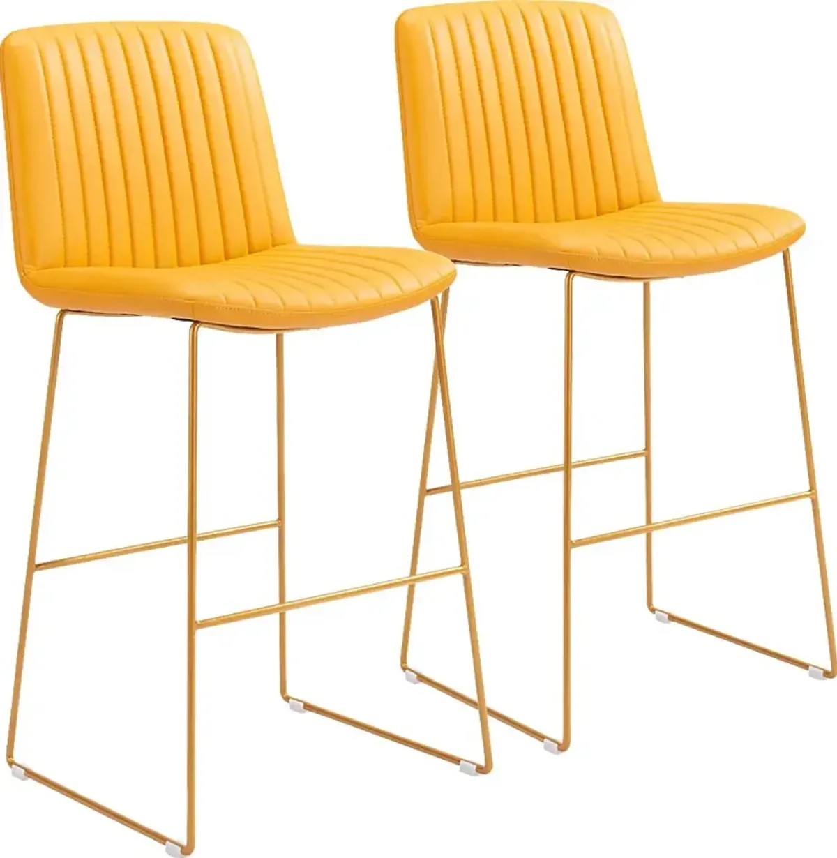 Camulet Yellow Bar Height Stool, Set of 2