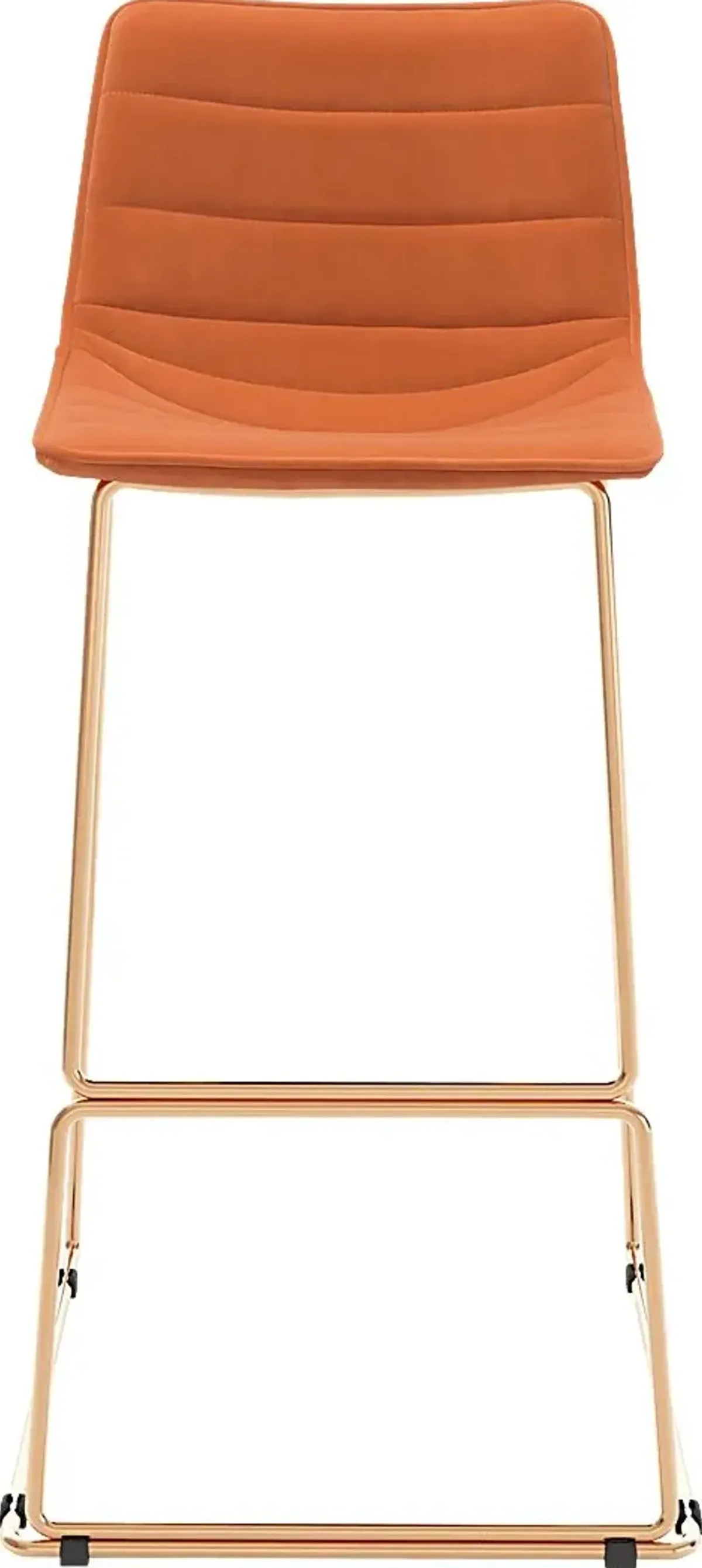 Carramore Orange Bar Height Stool, Set of 2