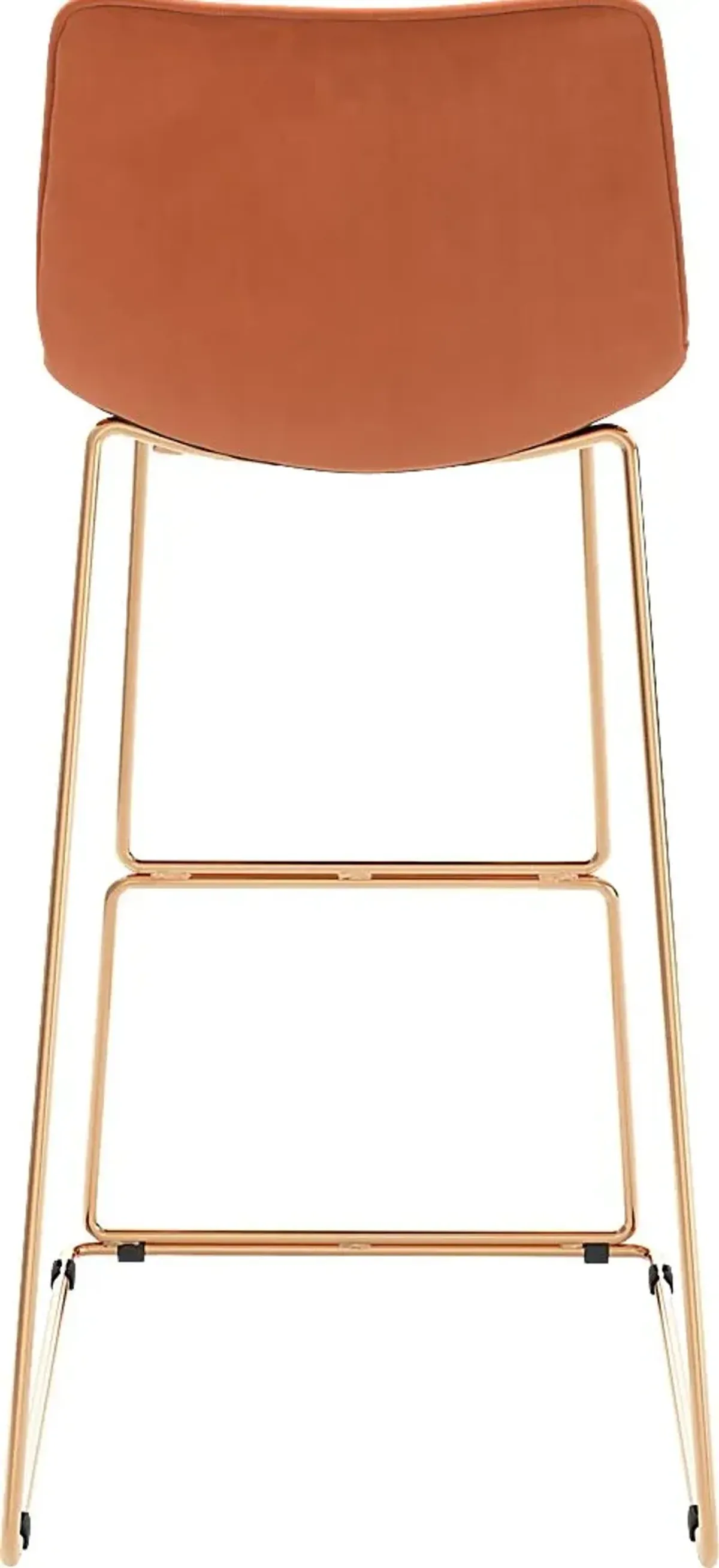 Carramore Orange Bar Height Stool, Set of 2
