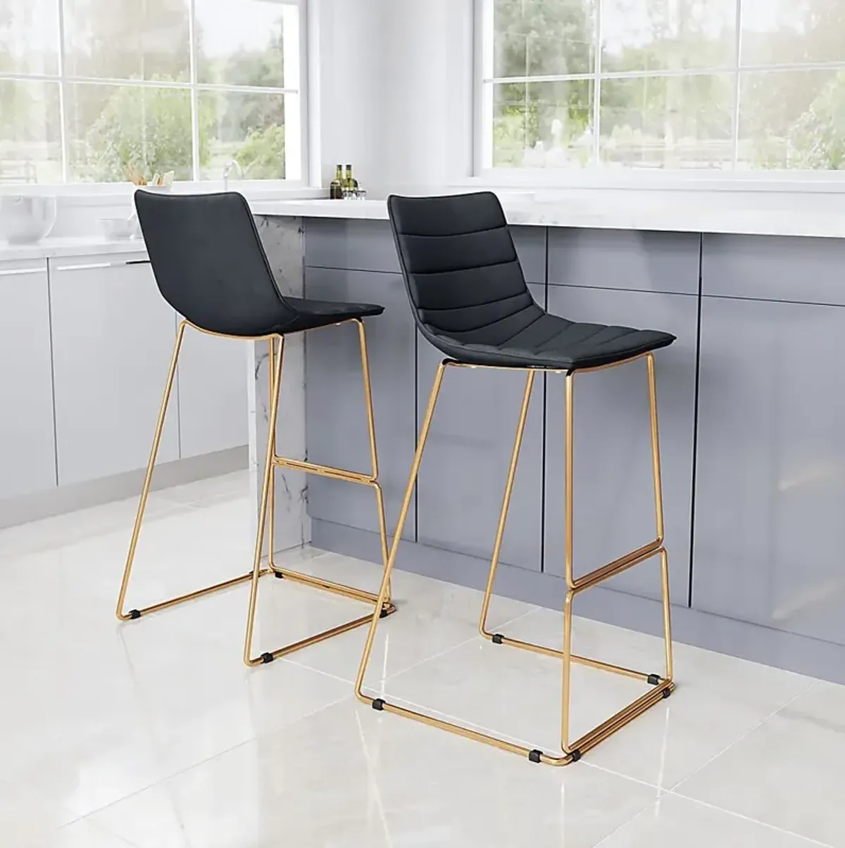 Carramore Black Bar Height Stool