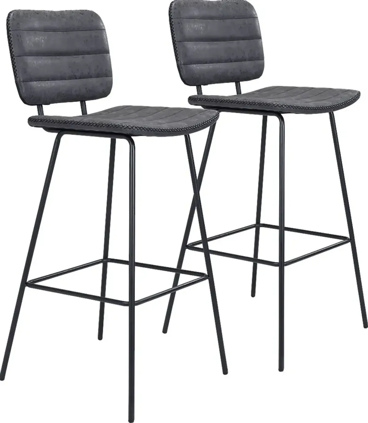 Carylynn Black Bar Height Stool, Set of 2