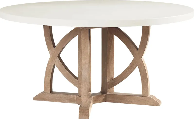 Oakwood Terrace Sand Round Dining Table