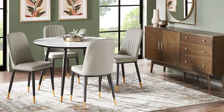 Portland Square White Round Dining Table