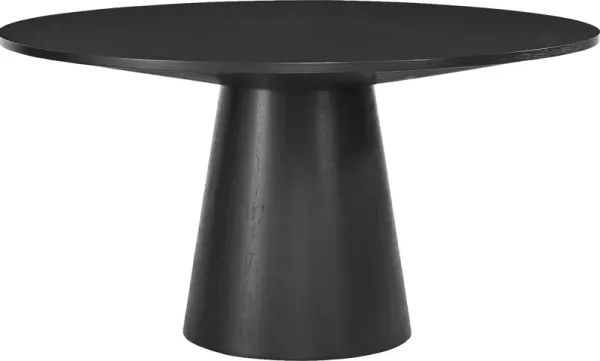 Kendall Black 59" Round Dining Table