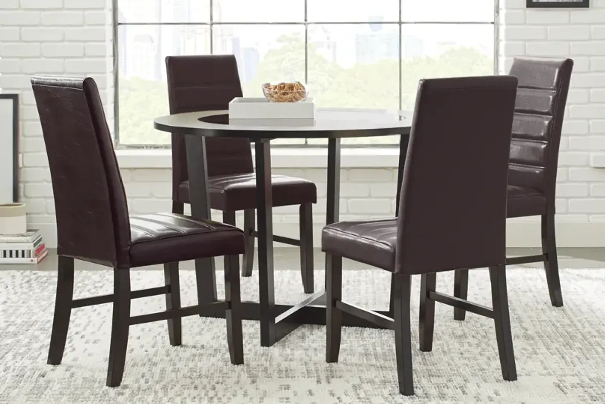 Mabry Espresso Round Dining Table