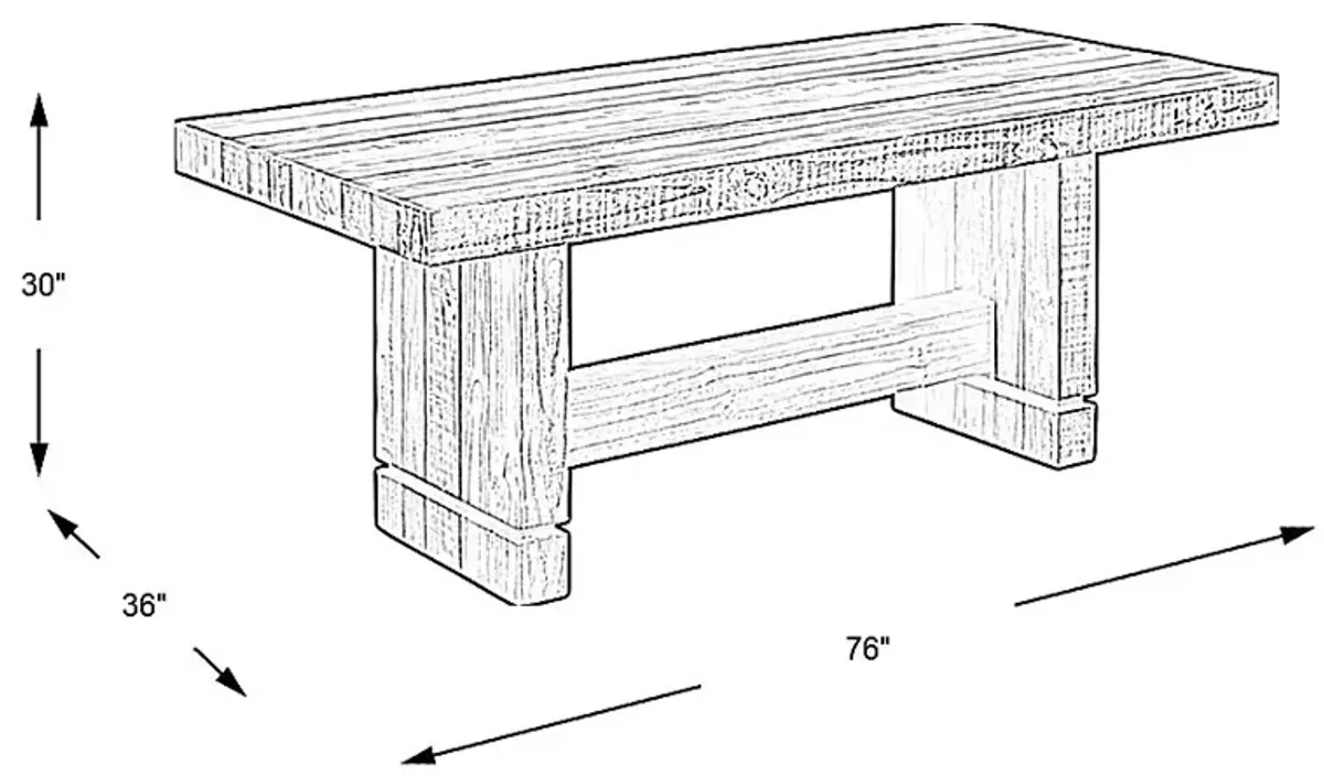 Westover Hills Brown Rectangle Table