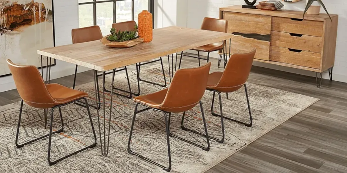 Palm Grove Brown Rectangle Dining Table