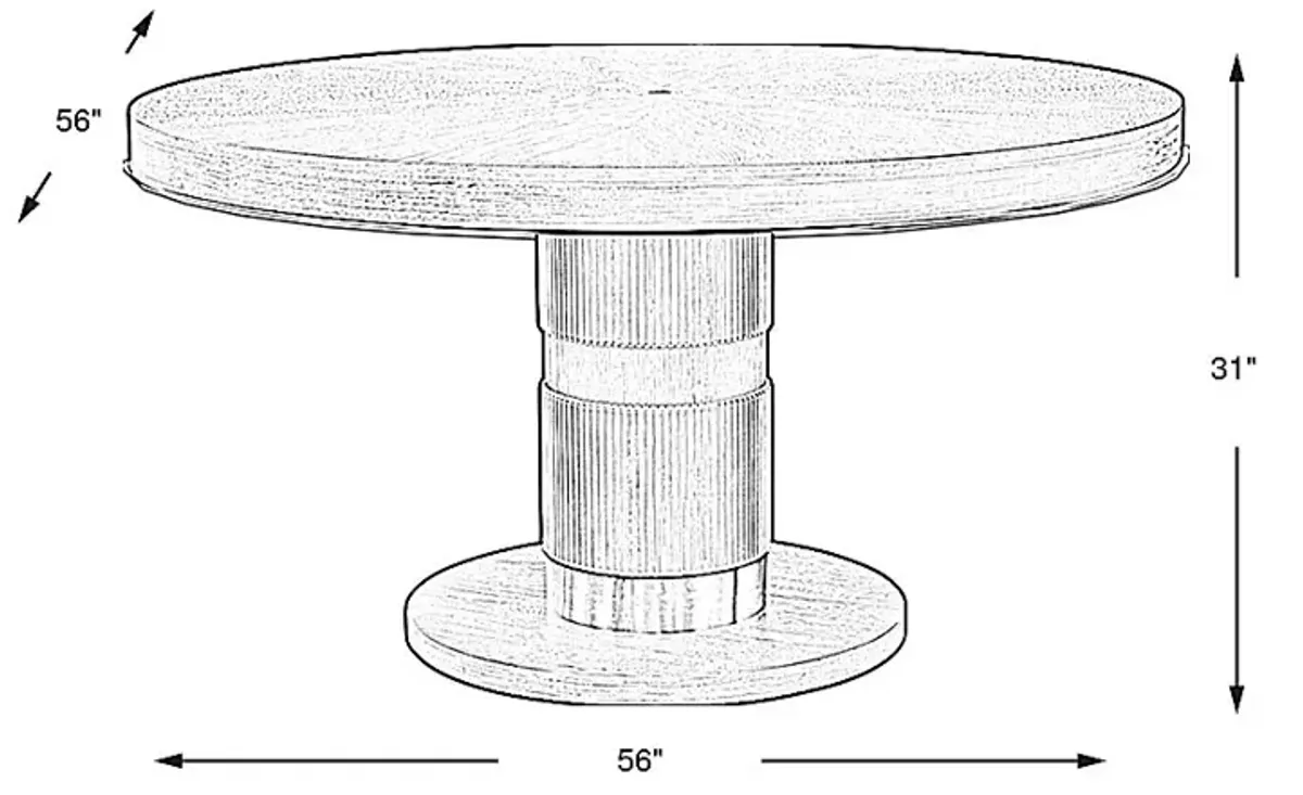 Wilshire Merlot Round Dining Table