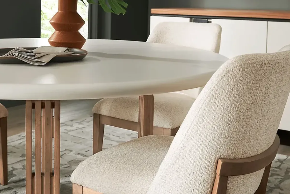 Bristol Bay White Round Dining Table