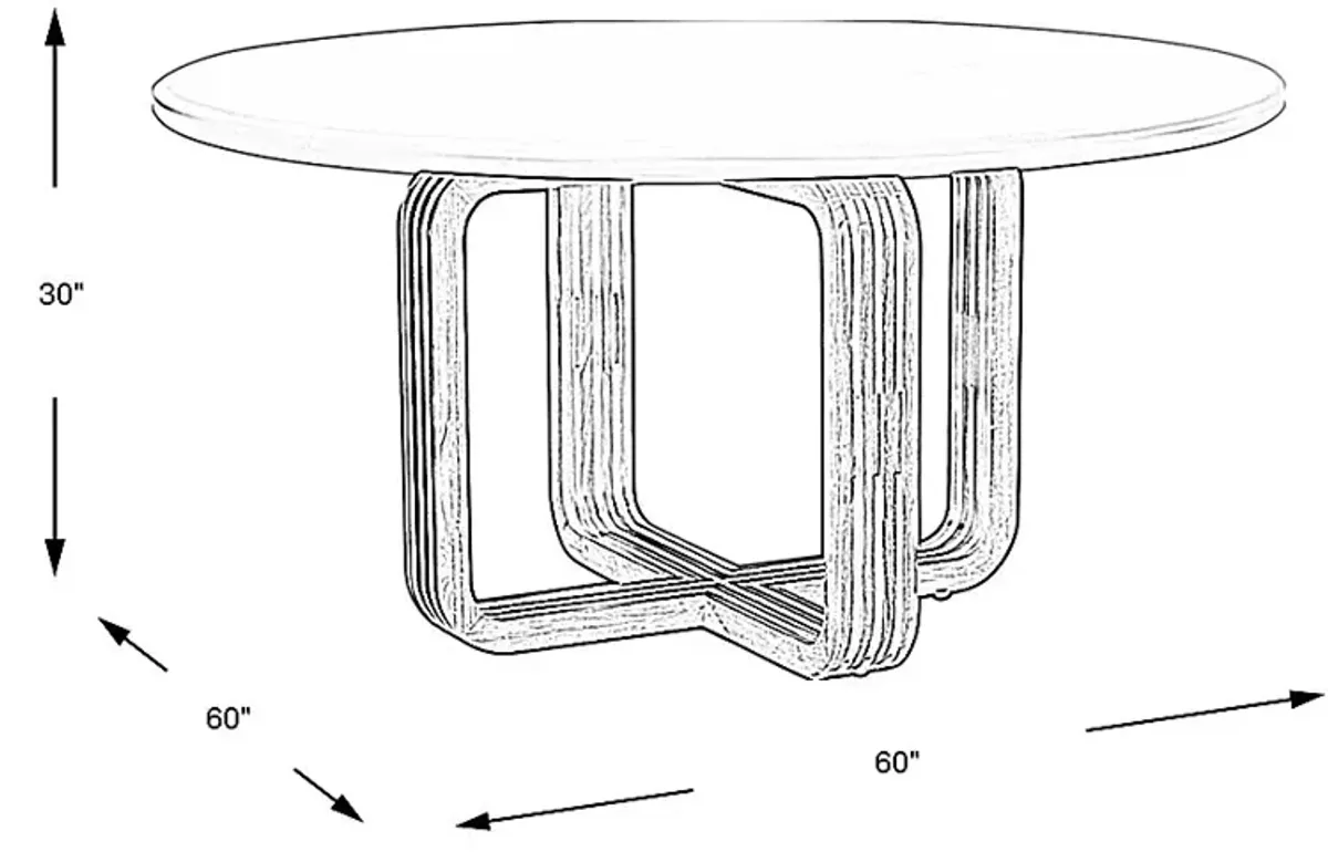 Bristol Bay White Round Dining Table