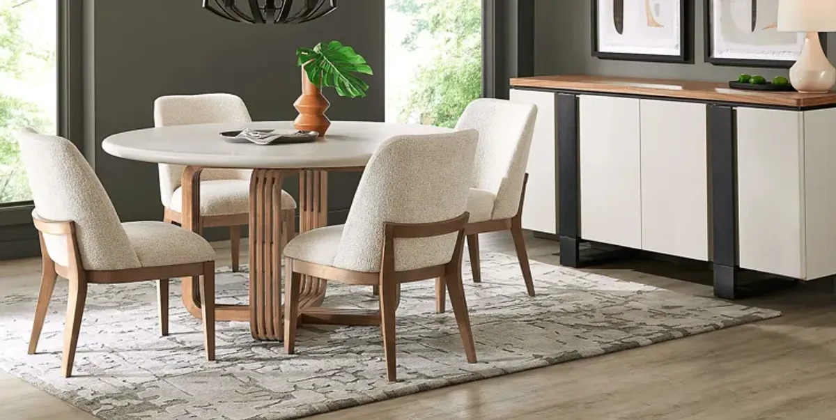 Bristol Bay White Round Dining Table