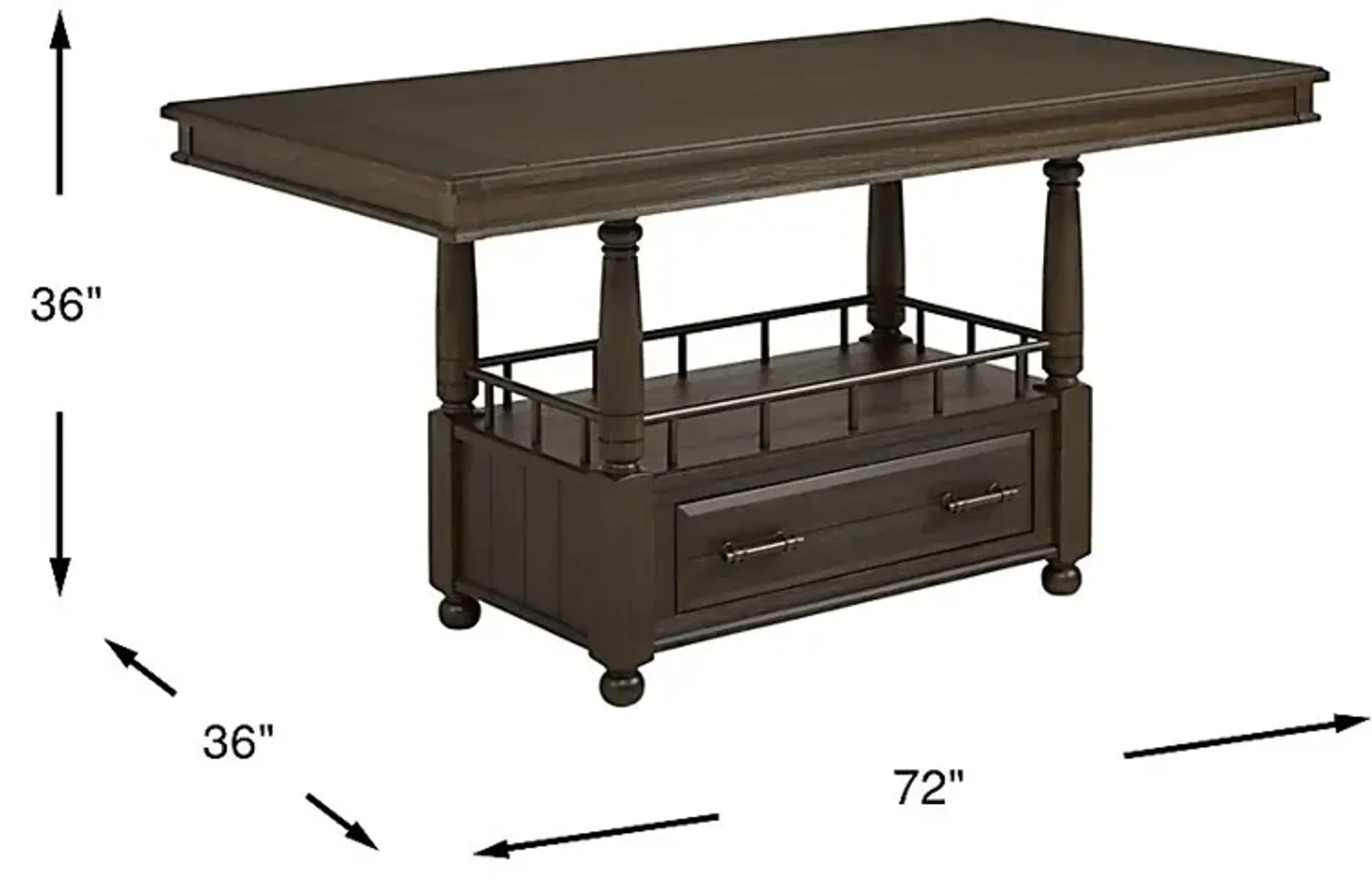 Montana Ridge Brown Counter Height Dining Table Rooms To Go | Furniture.com