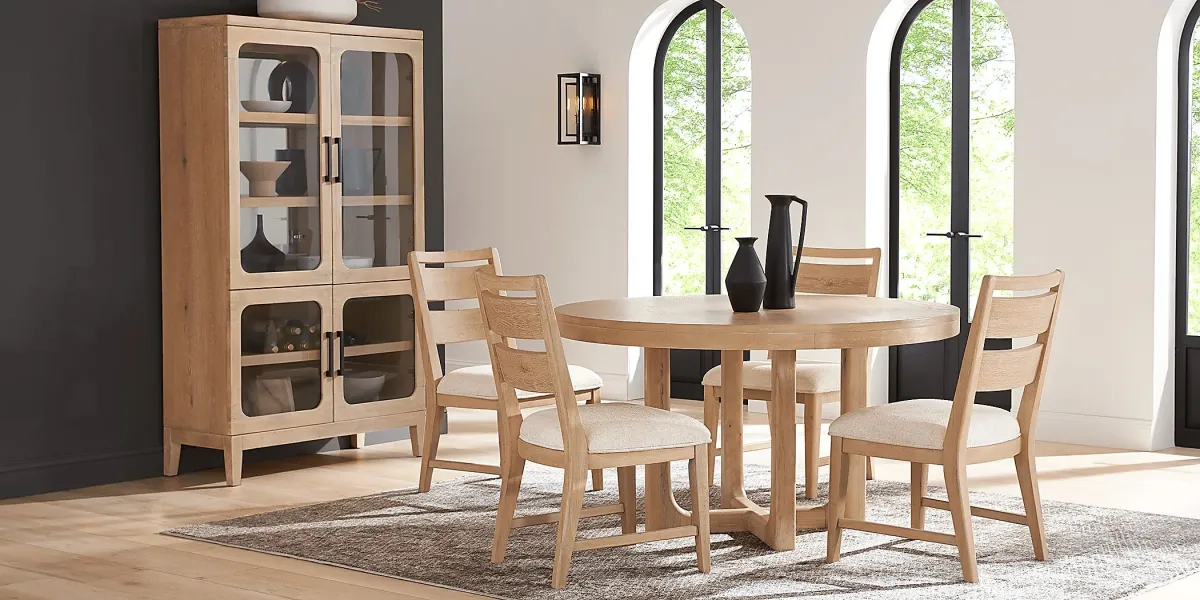 Callen Way Beige 54 in. Round Dining Table