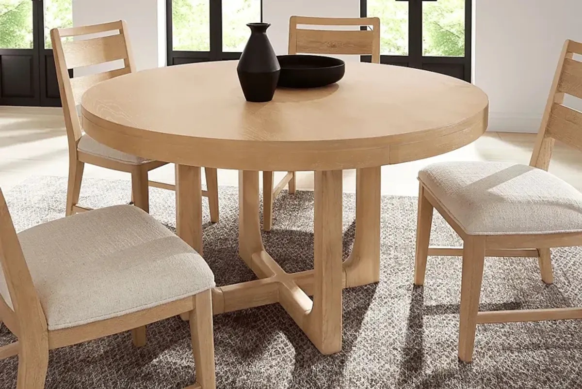 Callen Way Beige 5 Pc Round Dining Room with Side Chairs